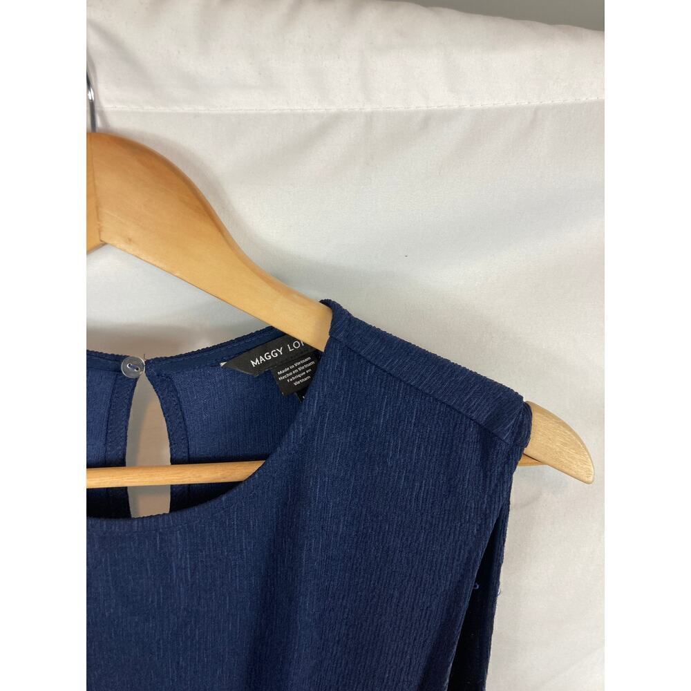 NWT Maggy London Navy Tie Waist Sleeveless Dress size 8 - Picture 3 of 5